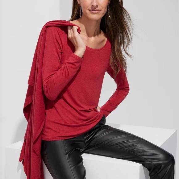 White House black market Burgundy long sleeve NWT woman’s size large - Picture 1 of 12